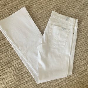 Seven for all mankind, Lexi, petite size 28. Worn 1x before I outgrew 🤦🏻‍♀️